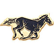 Mustang Lapel Pin with Color Finish