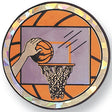 Basketball Mylar Decal Medal Insert