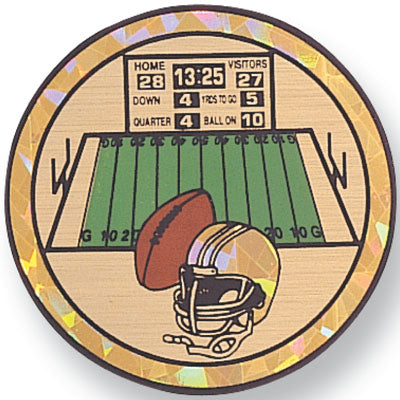 Football Mylar Decal Medal Insert