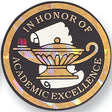 In Honor of Academic Excellence Mylar Decal Medal Insert