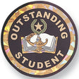 Outstanding Student Mylar Decal Medal Insert