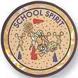 School Spirit Cheerleader Mylar Decal Medal Insert