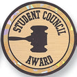 Student Council Award Mylar Decal Medal Insert