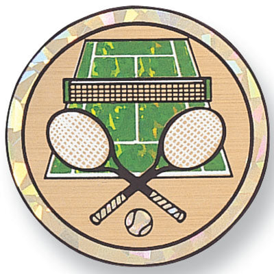 Tennis Mylar Decal Medal Insert