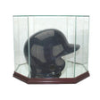 Octagon Batting Helmet Glass Display Case