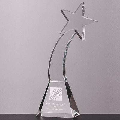 Optical Cut Crystal Shooting Star Award