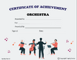 Orchestra Award Certificate - Free Template - Design 1