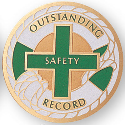 Outstanding Safety Record Medal Insert (Etched)