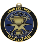 Volunteer Insert Medal with Personalized Rim