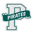 P-Shaped Mascot Badge with Choice of Back