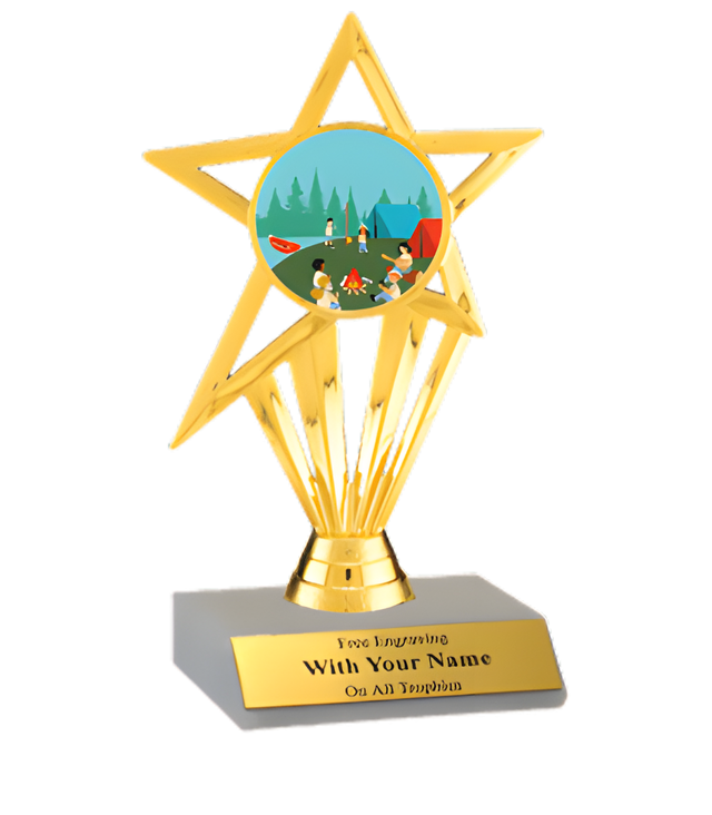 Camping Participation Insert Trophy