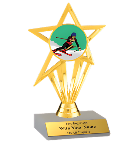 Downhill Skiing Participation Insert Trophy