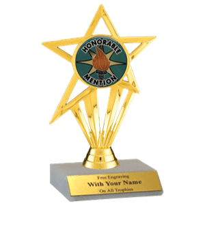 Honorable Mention Participation Insert Trophy