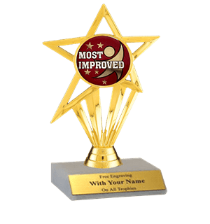 Most Improved Participation Insert Trophy