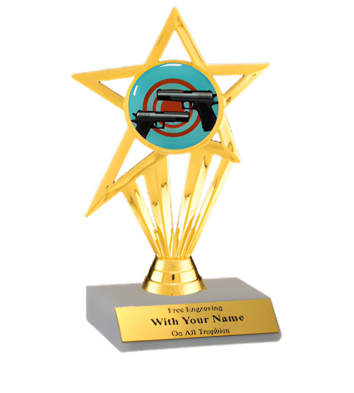Pistol Shooting Participation Insert Trophy
