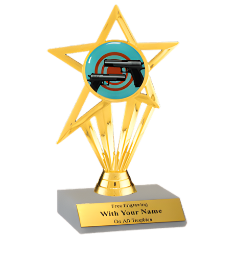 Pistol Shooting Participation Insert Trophy
