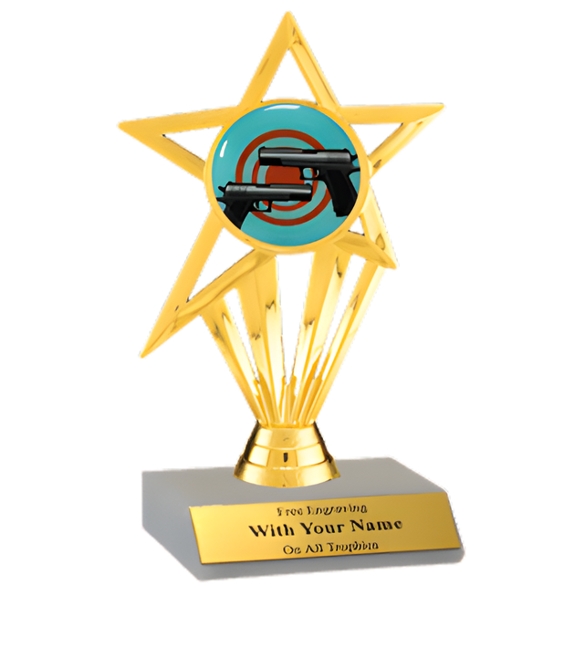 Pistol Shooting Participation Insert Trophy