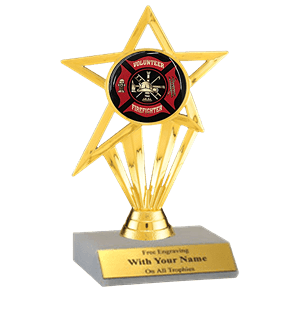 Volunteer Firefighter Participation Insert Trophy