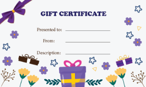 Party Gift Certificate - Free Template
