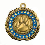 Paw Mascot Custom Ring Medal