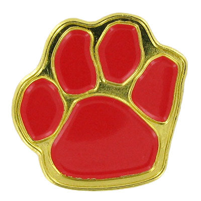 Paw Print Mascot Pins - Multiple Colors