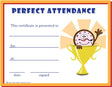 Perfect Attendance Award Certificate - Free Template