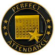 Perfect Attendance Premium Lapel Pin