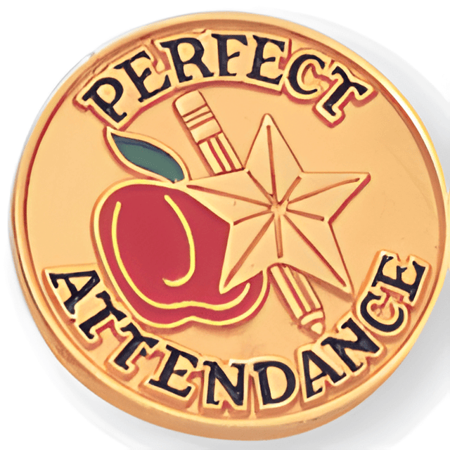 Perfect Attendance Pin (BR Series)