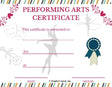 Performing Arts Award Certificate - Free Template