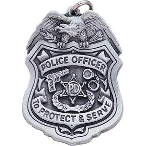 Police Officer Pewter Key Chains