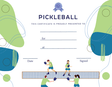 Pickleball Award Certificate - Free Template - Mixed Doubles