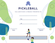 Pickleball Award Certificate - Free Template - Women's Singles
