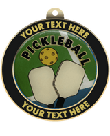 Pickleball Insert Medal with Personalized Rim