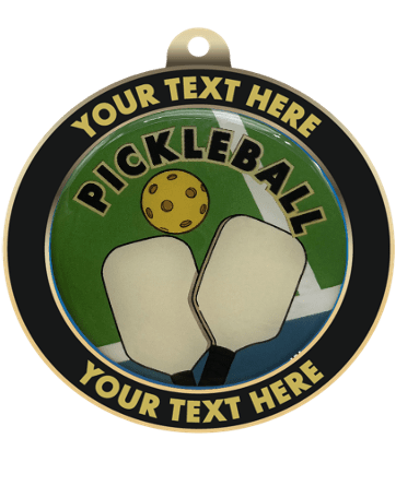 Pickleball Insert Medal with Personalized Rim