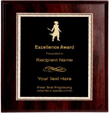 Pirate Mascot Plaque