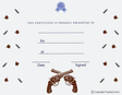 Pistols Award Certificate - Free Template