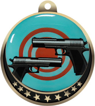 Pistol Shooting Insert Medal