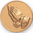 Praying Hands Litho Medal Insert