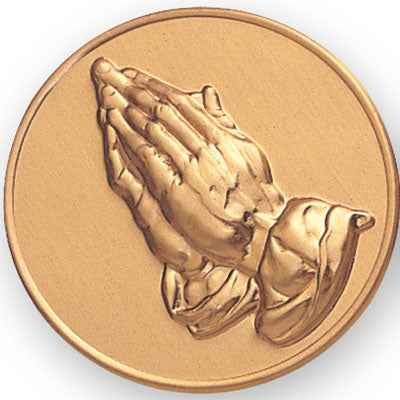 Praying Hands Litho Medal Insert