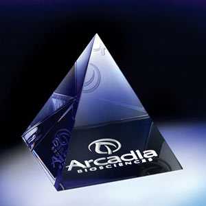 Pyramid Crystal Paperweight