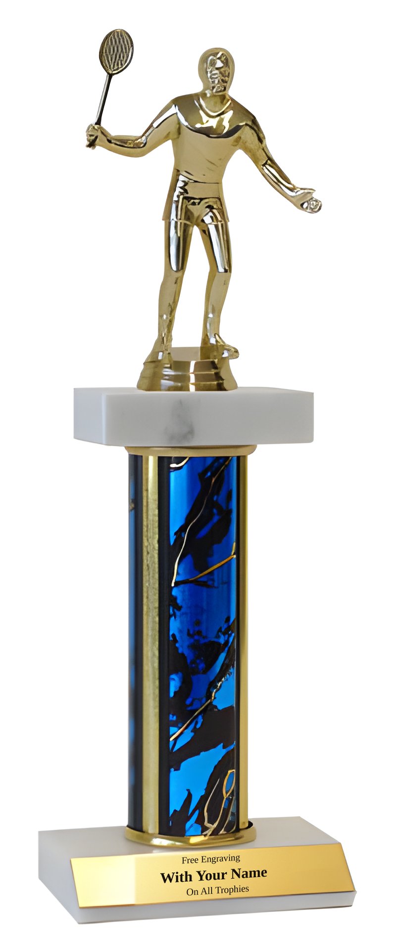 Badminton Deluxe Double Marble Trophy