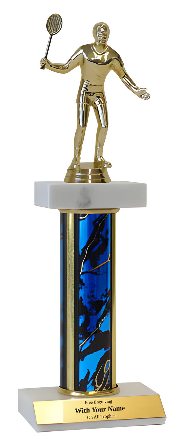 Badminton Deluxe Double Marble Trophy