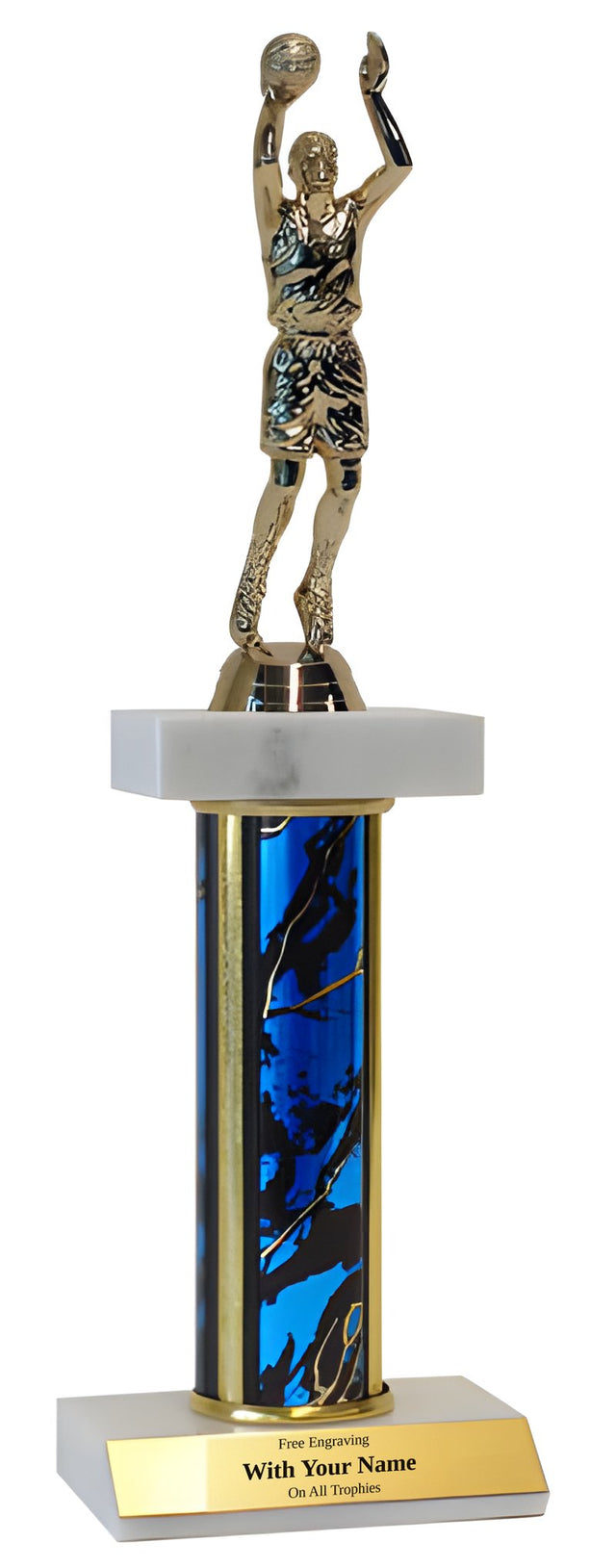 Basketball Deluxe Double Marble Trophy