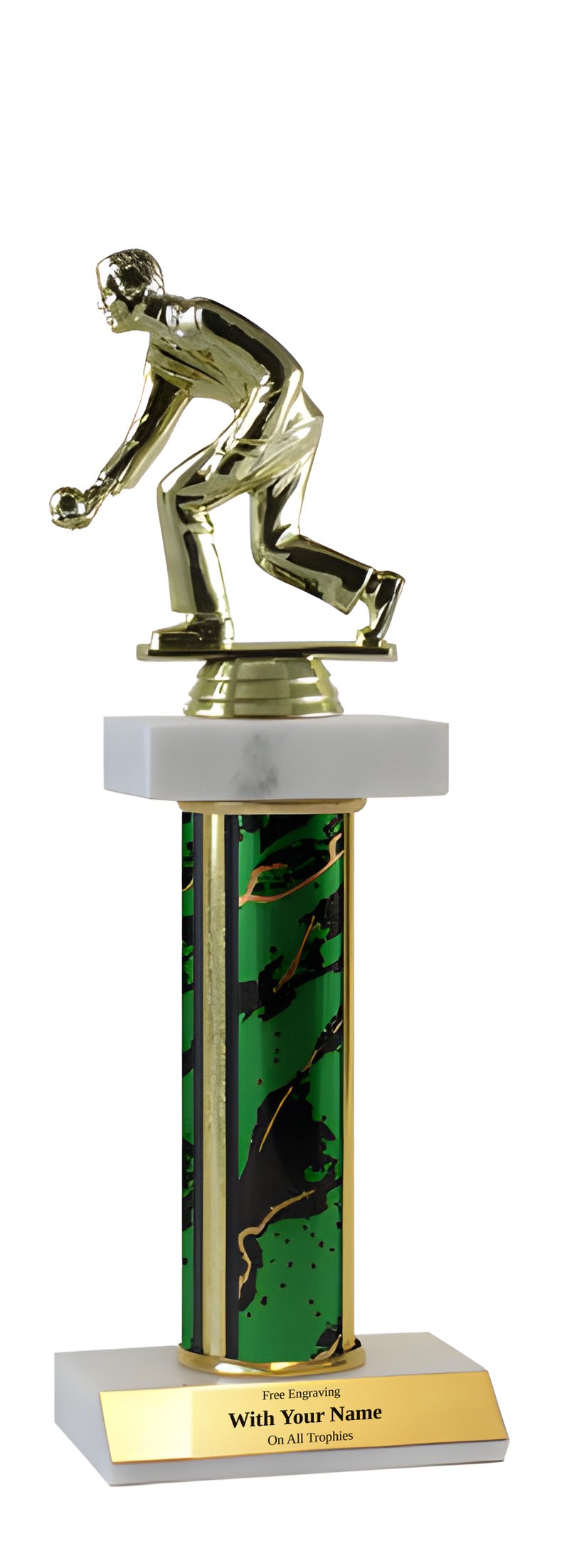 Bocce Ball Deluxe Double Marble Trophy