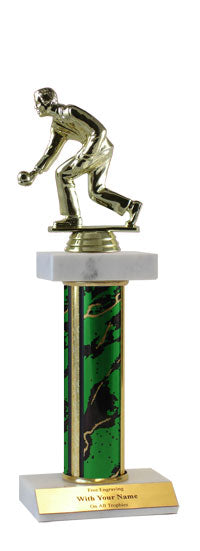 Bocce Ball Deluxe Double Marble Trophy