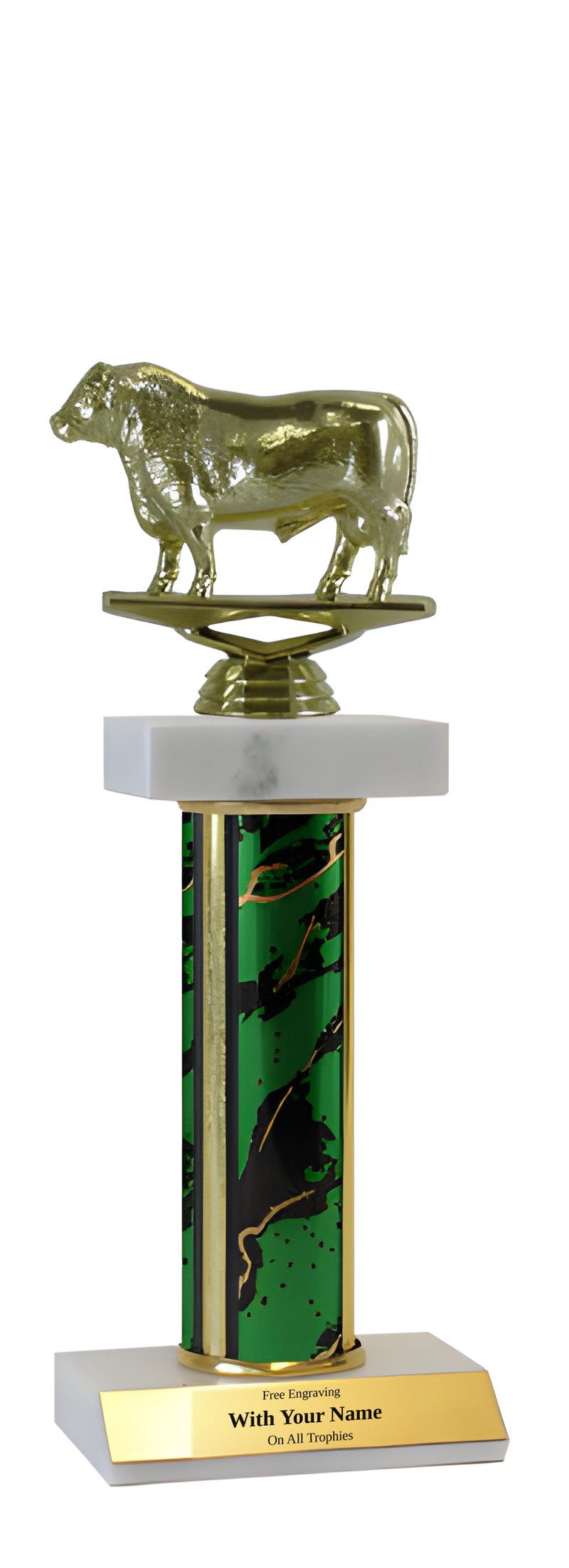 Bull Deluxe Double Marble Trophy