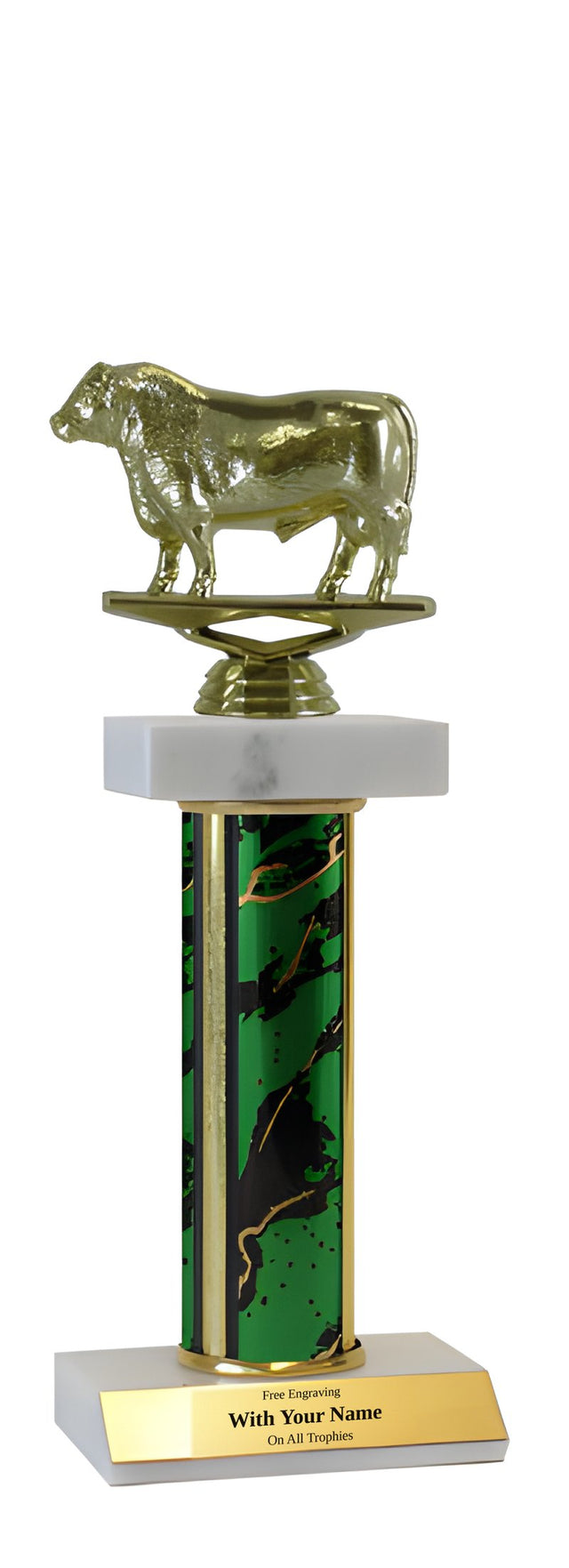 Bull Deluxe Double Marble Trophy