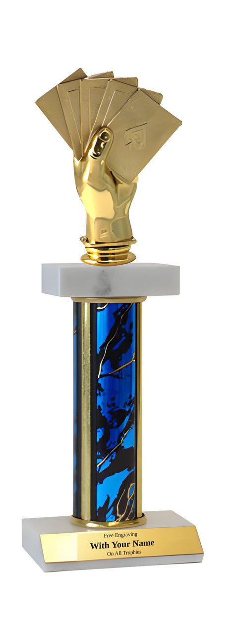Cards Deluxe Double Marble Trophy
