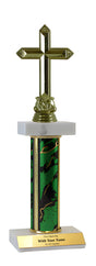 Religious Cross Deluxe Double Marble Trophy