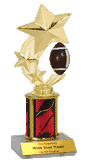 Spinner Football Trophy with Column